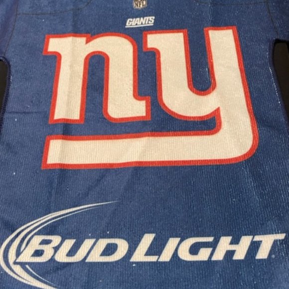 New York Giants Bud Light Jersey Towel.  Rare.  Blue front Giants NY Logo  NWOT - Picture 3 of 8